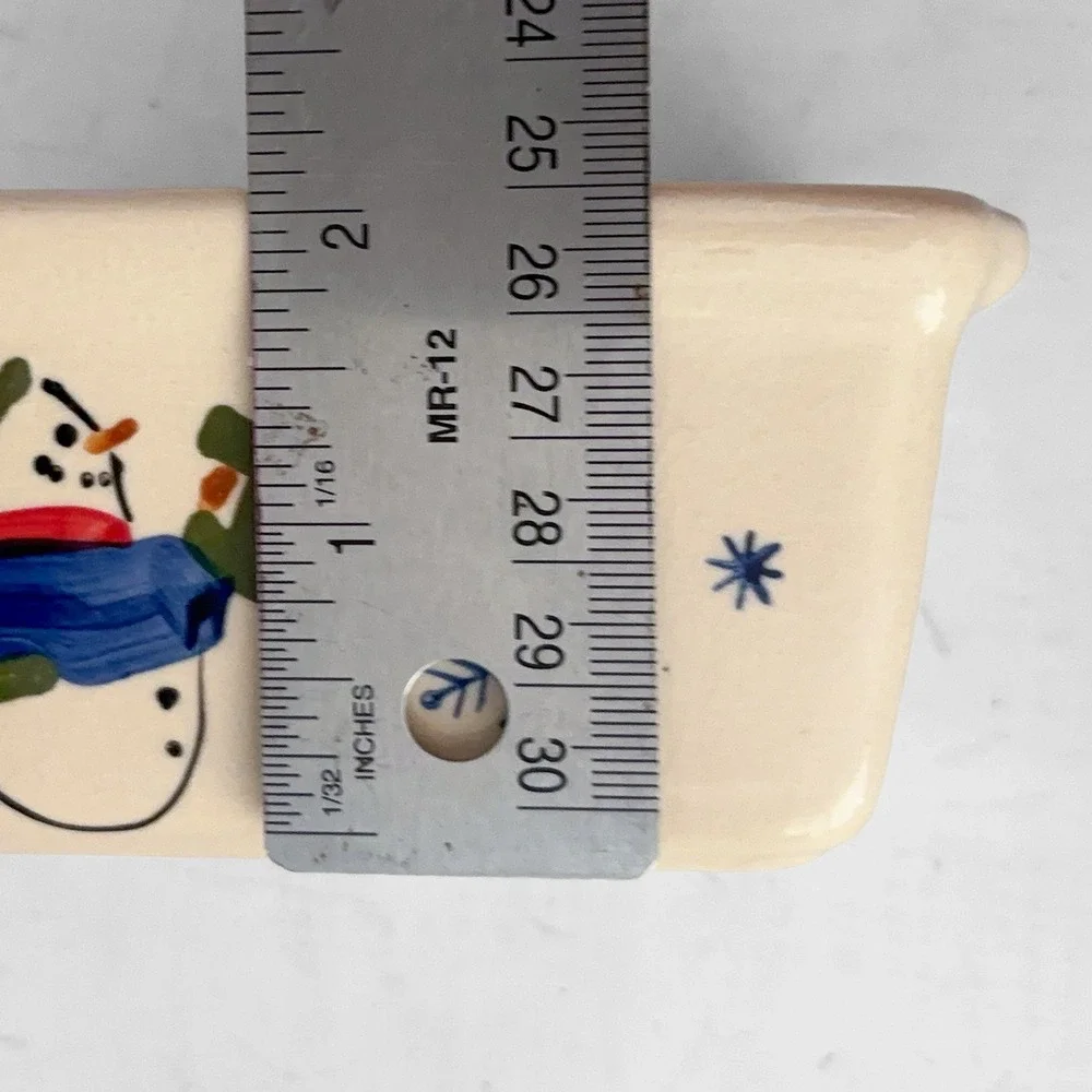 Garden Ridge Christmas Mini Loaf Pan Set 3 Snowman Penguin Angel Stoneware